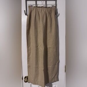 Vintage Amy Rigg Thick Linen and Cotton Maxi Skirt in Tan EUC